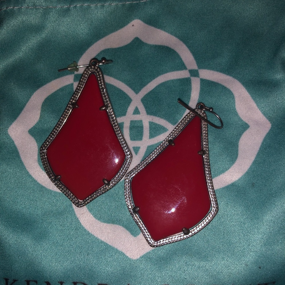 Red and silver Alexandria Kendra Scott Earrings